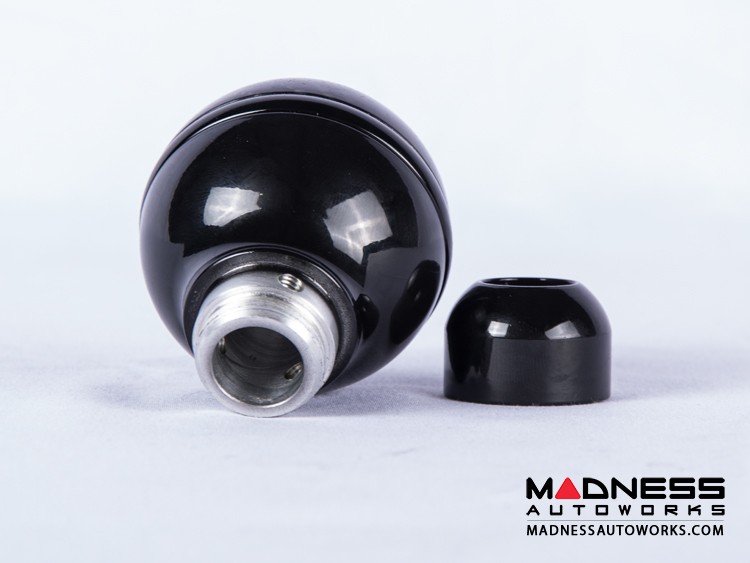 FIAT 500 Gear Shift Knob by BLACK Carbon Fiber Top/ Black Base and